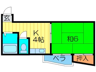 シカマハイツ【2階】の間取り
