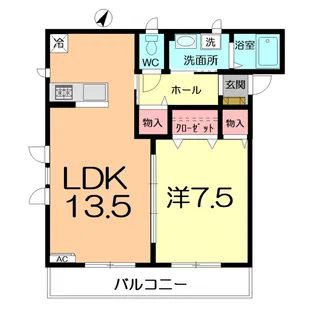 ヒールコート大宮A・B館【1階】の間取り