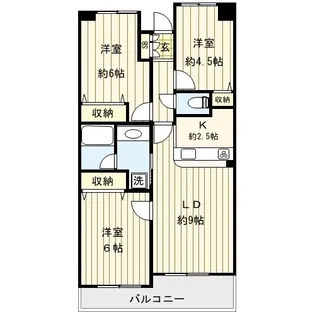 ダイアパレス ラ・セーヌ小台公園【9階】の間取り