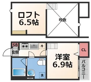 マーリエ長瀬【2階】の間取り