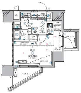 ディアレイシャス北千住【10階】の間取り