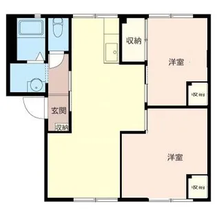 クレセントハイツ・フタミ【1階】の間取り