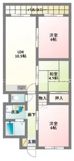 ベステイジ仁和寺【4階】の間取り