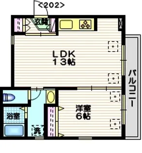 モーブ入新井【2階】の間取り