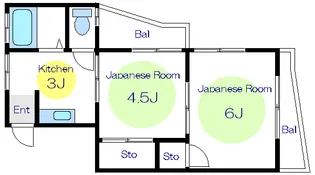 共栄荘【2階】の間取り