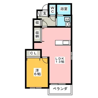 サンリバー【1階】の間取り