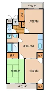 阿賀サンハイツ【2階】の間取り