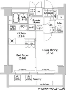 コンフォリア春日富坂【7階】の間取り
