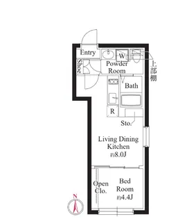 カーサフィオーレ亀戸【2階】の間取り