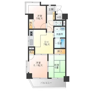 シティコーポ鯛取【3階】の間取り