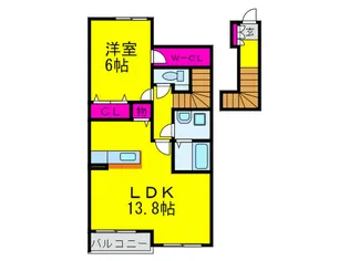 ベルソレイユ【2階】の間取り