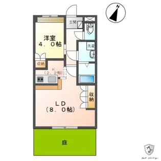 オアシス ヒロミ(Oasis Hiromi)【1階】の間取り