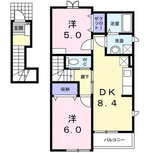 ベルソレイユ I【2階】の間取り