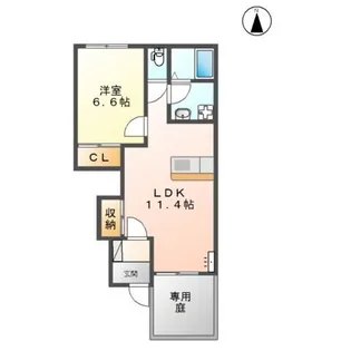 クレストール【1階】の間取り