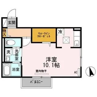 アザレアコートアミカ B棟【1階】の間取り