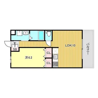 レジェンダリー甲子園浦風町【5階】の間取り