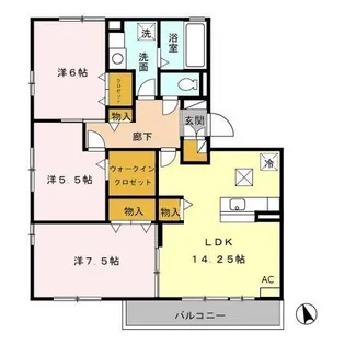 Lavender Hearts【1階】の間取り