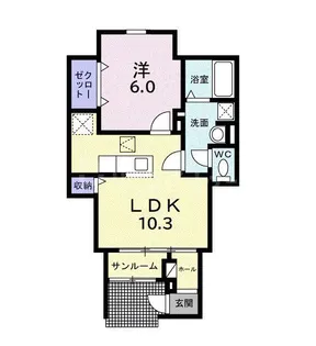 ルミエール ワイズ【1階】の間取り