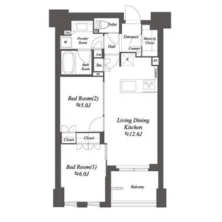 プライマル練馬豊島園【6階】の間取り