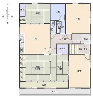 サンライズ伊福町 3階【3階】の間取り