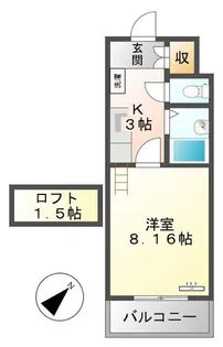 レジデンス京才【4階】の間取り