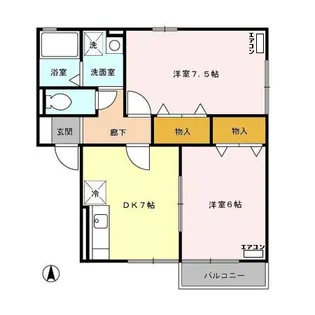 コゥジィーコート A【2階】の間取り