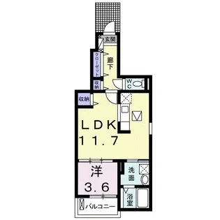 サニー・ダン【1階】の間取り