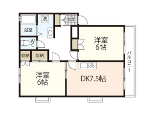 サンヒルズ庚午【3階】の間取り