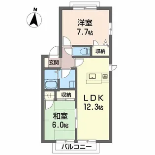 グランシードあい A棟【2階】の間取り