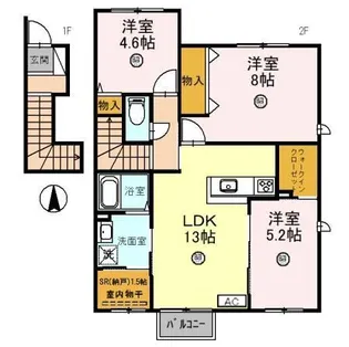 ヴィラポンテ【2階】の間取り