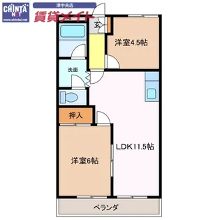 ハイコーポ清風【2階】の間取り