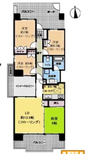 オラリオンサイト4番館【15階】の間取り