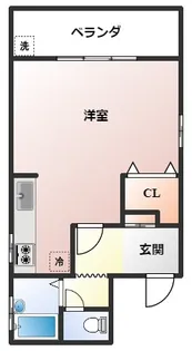 キャロル中桜塚【3階】の間取り