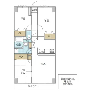 水戸スクウェアー【7階】の間取り