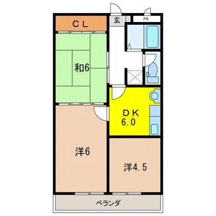 ナワダハイツ【2階】の間取り