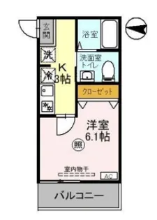 キャメル三郷中央4【1階】の間取り