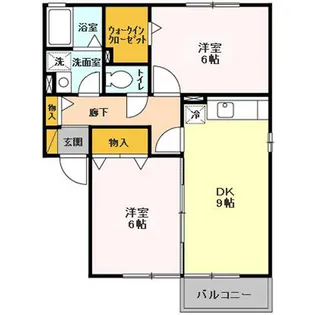 エバーグリーンハイツI・II【2階】の間取り