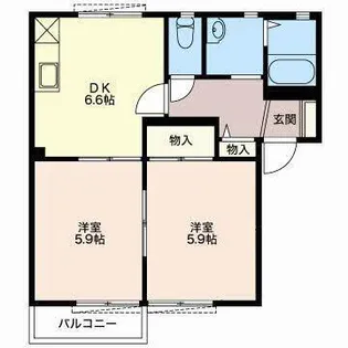 ビューテラスA【2階】の間取り