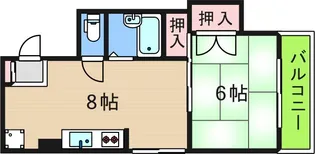 シティハイツ玉出【4階】の間取り