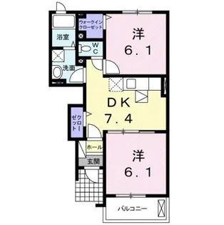 ヌーベルソレイユB【1階】の間取り