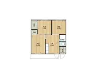 パークサイド鴻巣【1階】の間取り