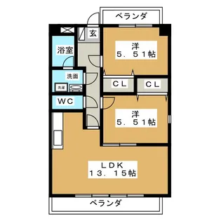 FORESTAニ番館【2階】の間取り