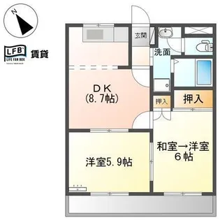 エトワールOKAZAKI【1階】の間取り