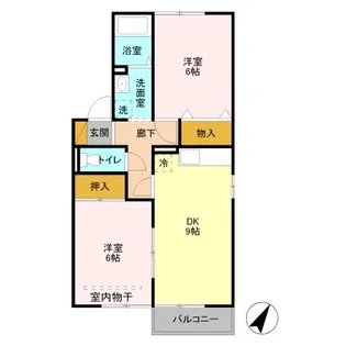 セジュール八千代【1階】の間取り