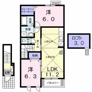 クレセント I【2階】の間取り