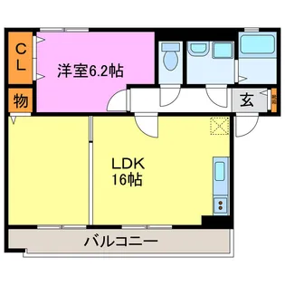 夢咲きの里B・C・F棟【2階】の間取り