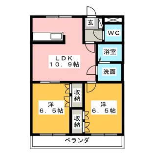 ラピュタ弐番館【1階】の間取り