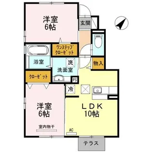 ディアコート浜道I【1階】の間取り