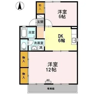 ファミール中の館 C棟【2階】の間取り