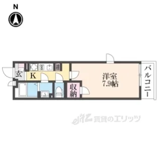 クレイノ蓬莱【3階】の間取り